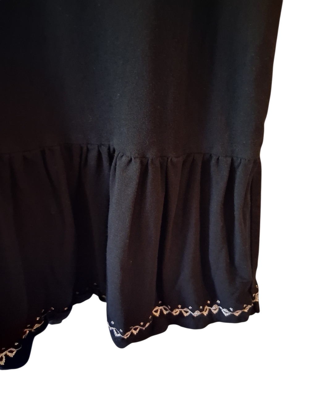 Style & Co. Black Embroidered Mini Dress Cottagecore Sundress - Picture 6 of 10